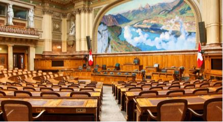 Intérieur de la salle du Conseil national