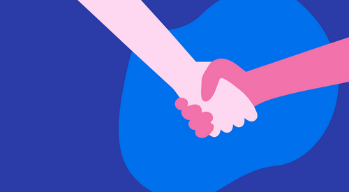 Deux mains se serrent