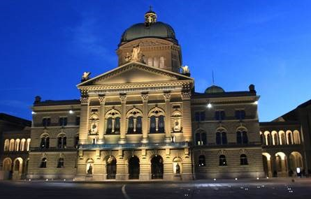 Palais fédéral de nuit